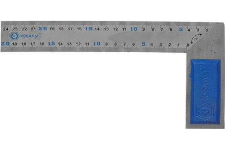 Купить Угольник КОБАЛЬТ столярный 250 мм  нерж.сталь  чугунное основание 243-417 фото №3