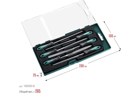 Купить Набор надфилей KRAFTOOL 6 шт. 160 мм. 16030-6 фото №6