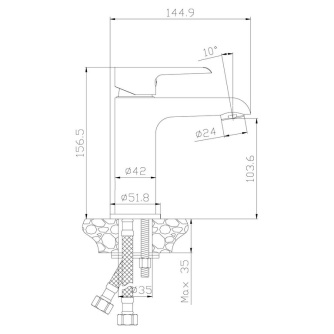 Купить Смеситель для раковины ROSSINKA W35-12 фото №2