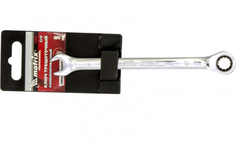 Купить Ключ комбинированный MATRIX трещеточный 9мм CrV зеркальный хром 14802 фото №1